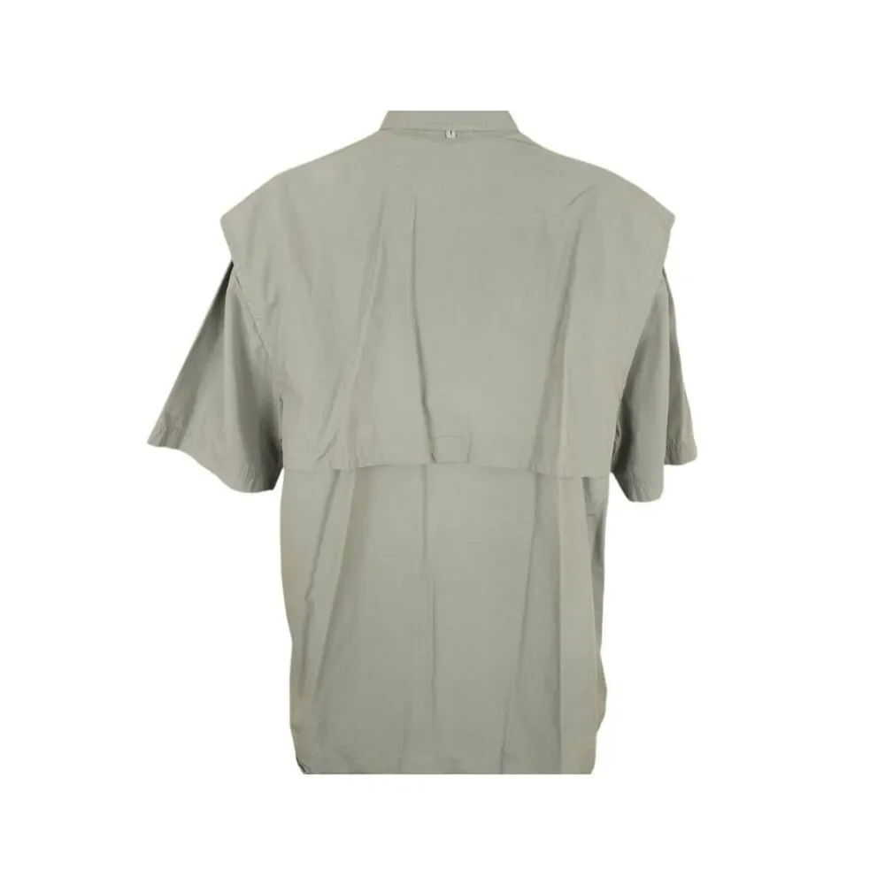 World Wide Sportsman Fishing Shirt Mens Size Large Green Vented